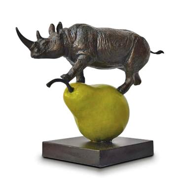 The Rhino was just pearfect (Bronze Sculpture, Small) thumb