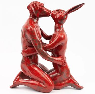 She kissed him like it was the first time (Bronze Sculpture) thumb