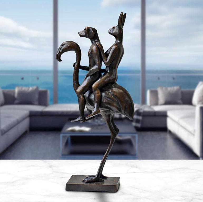 Original Figurative Animal Sculpture by Gillie And Marc Schattner