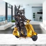 They were the authentic vespa riders in Rome (Bronze Sculpture) by Gillie and Marc Schattner