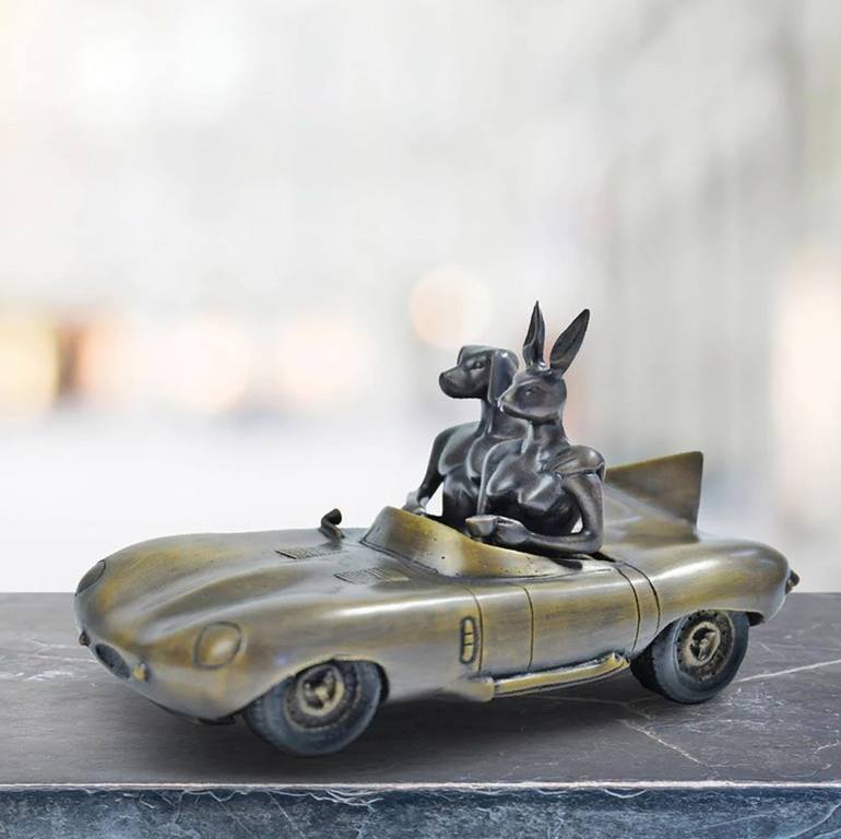 Original Automobile Sculpture by Gillie and Marc Schattner