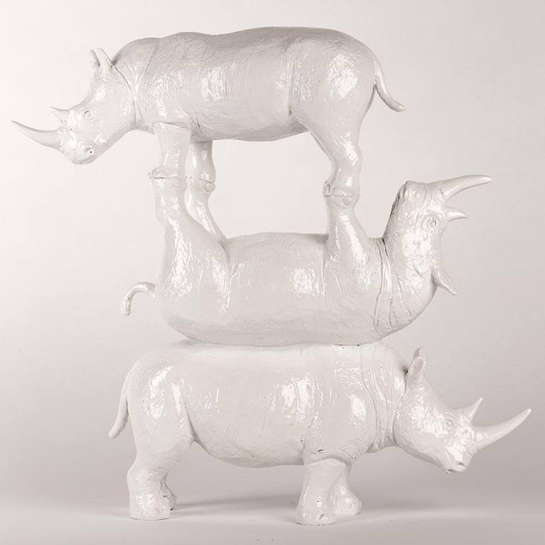 Original Figurative Animal Sculpture by Gillie and Marc Schattner