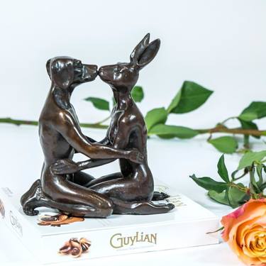 They fell in love again (Bronze Sculpture, Miniature Collection) thumb