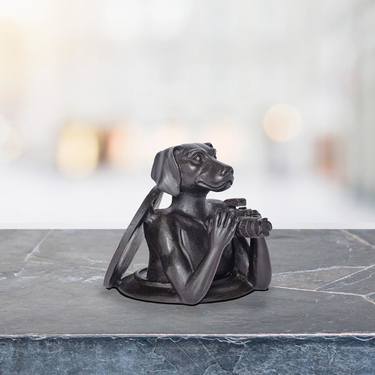 Paparazzi Dog comes out into a better tomorrow (Bronze Sculpture, Pocket Size) thumb