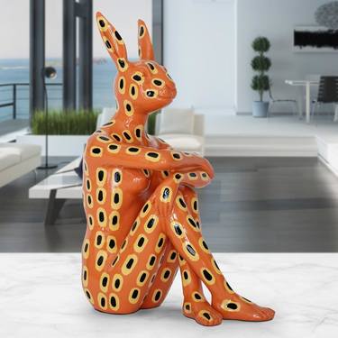 Splash Pop City Bunny (Orange with Yellow Dots) thumb