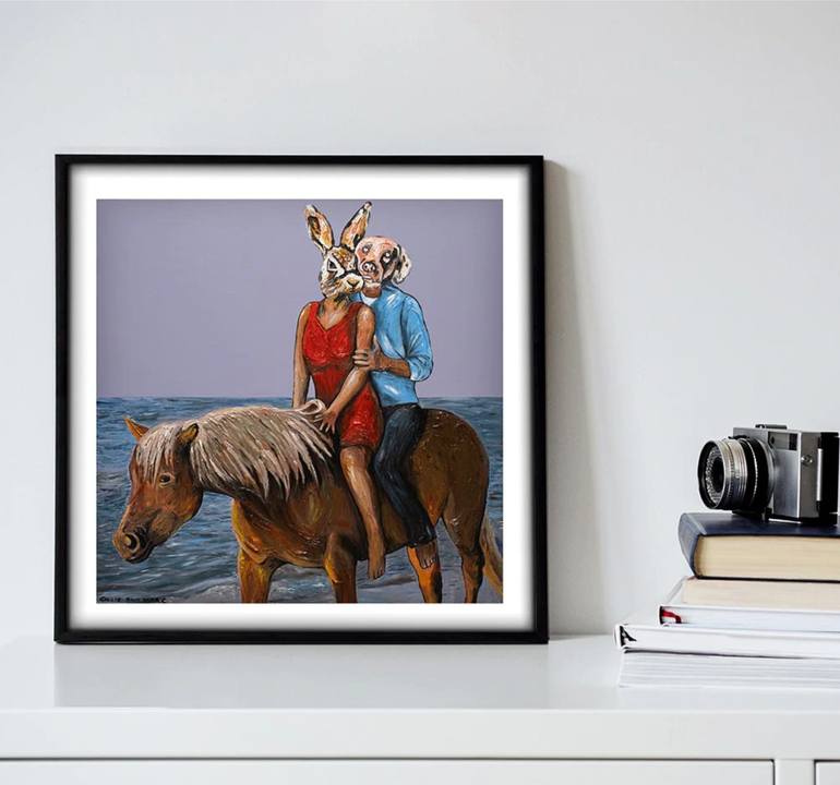 Original Expressionism Animal Drawing by Gillie And Marc Schattner