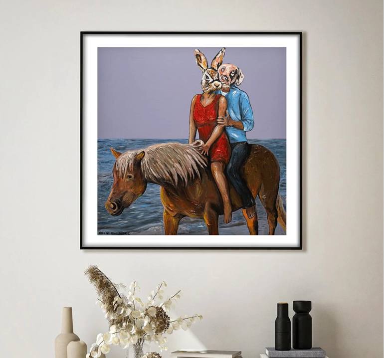 Original Expressionism Animal Drawing by Gillie And Marc Schattner