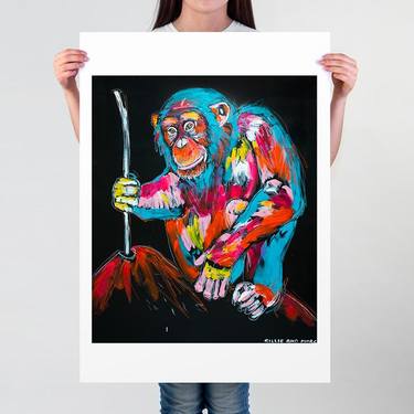 The Chimp Could do Everything we can do and More (Limited Edition Print) thumb