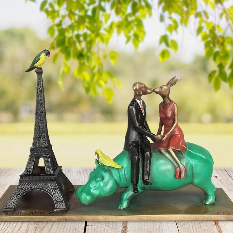 Original Surrealism Animal Sculpture by Gillie and Marc Schattner