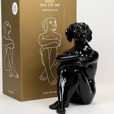 Cool City Pup (Resin Sculpture in Black) thumb