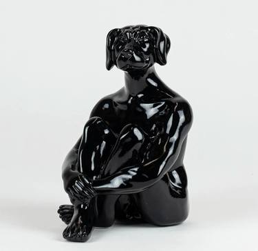 Cool Mini Dogman (Resin Sculpture in black) thumb