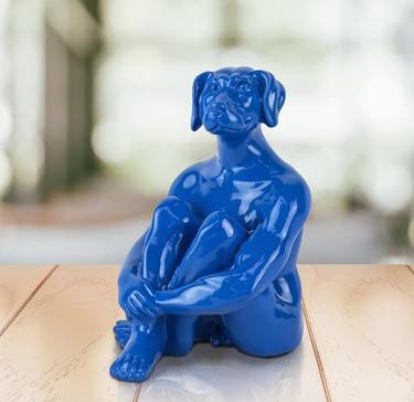 Cool Mini Dogman (Resin Sculpture in blue) thumb