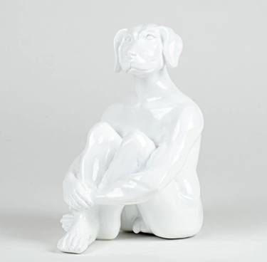 Cool Mini Dogman (Resin Sculpture in white) thumb