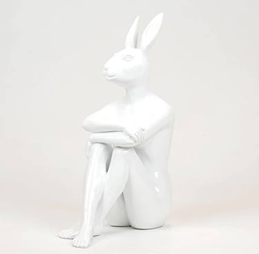 Cool City Bunny (Resin Sculpture in white) thumb