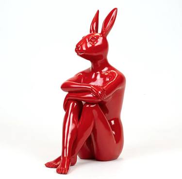 Cool City Bunny (Resin Sculpture red) thumb