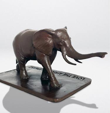 Love the African Elephant (Bronze Sculpture) thumb