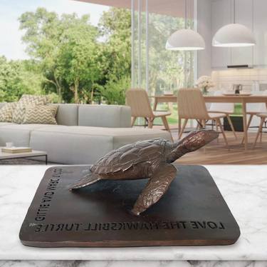 Love the Hawksbill Turtle (Bronze Sculpture) thumb
