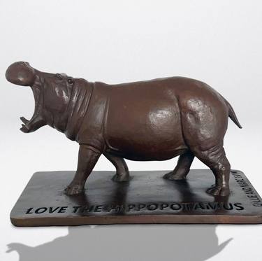 Love the Hippopotamus (Bronze Sculpture) thumb