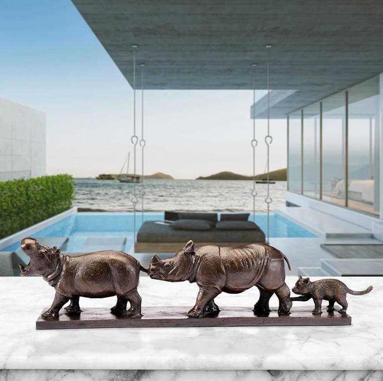 Original Figurative Animal Sculpture by Gillie And Marc Schattner