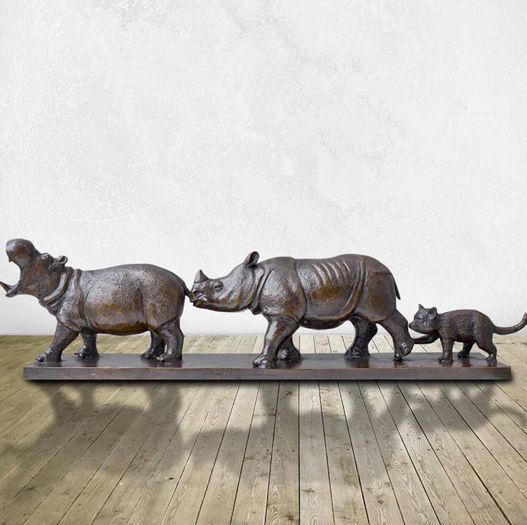 Original Figurative Animal Sculpture by Gillie And Marc Schattner
