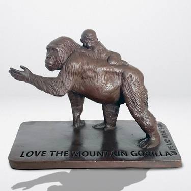 Love the Mountain Gorilla (Bronze Sculpture) thumb