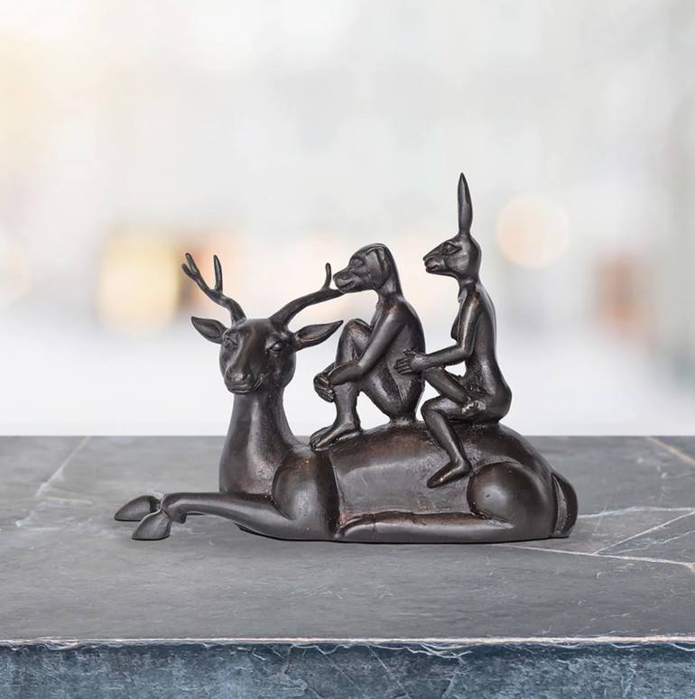 Original Expressionism Animal Sculpture by Gillie And Marc Schattner