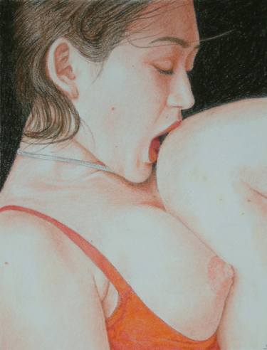 Print of Realism Erotic Drawings by Philip Lee