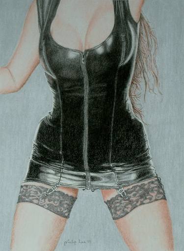 Print of Realism Erotic Drawings by Philip Lee