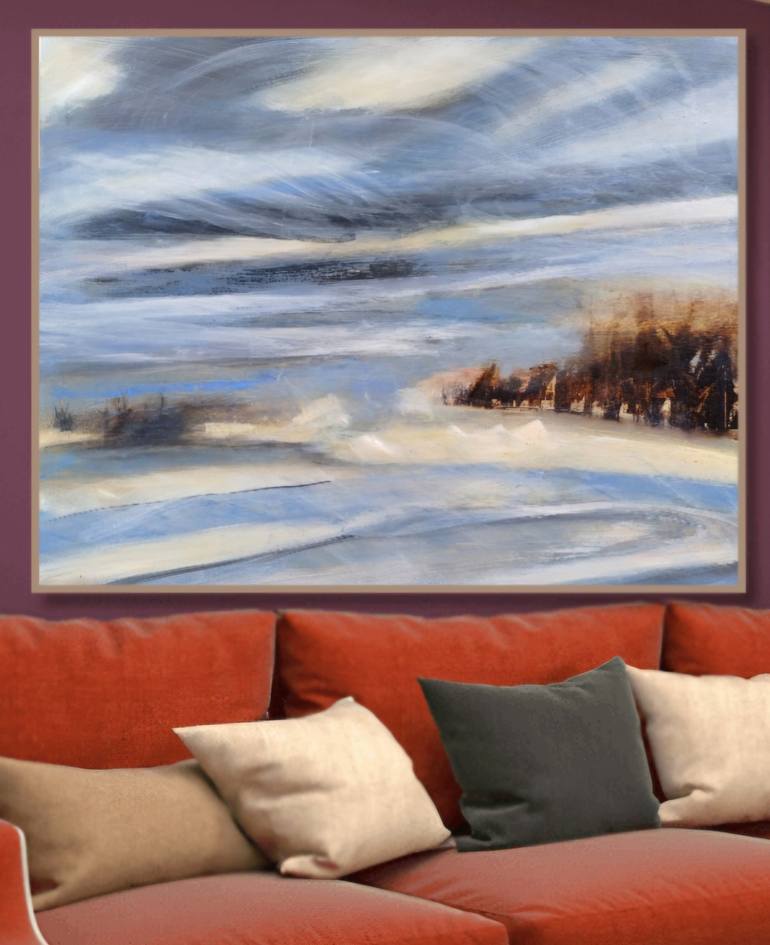 Original Abstract Expressionism Landscape Painting by Andrea Finck