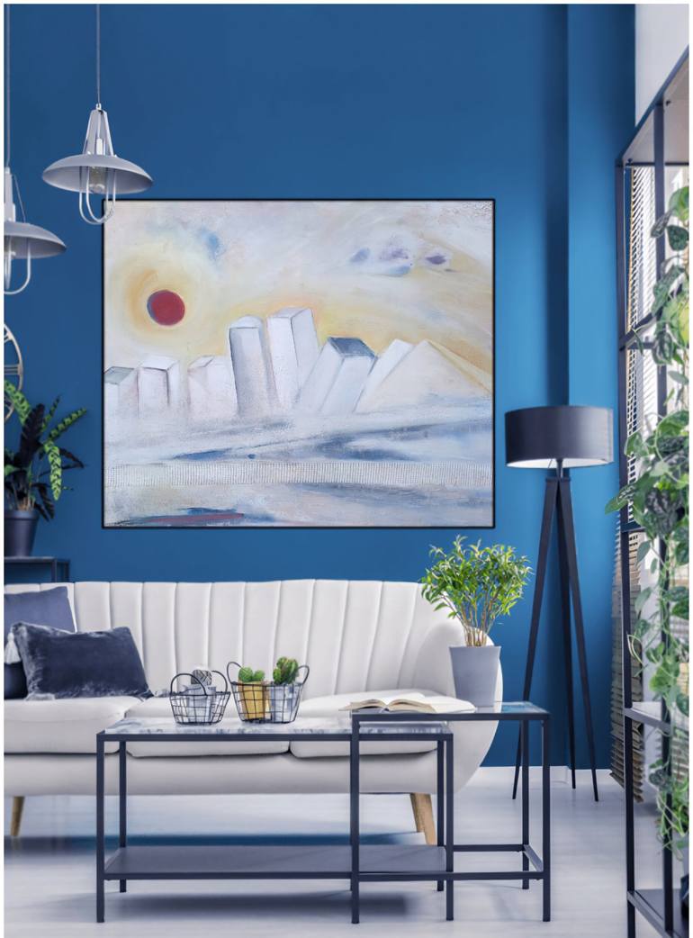 Original Abstract Architecture Painting by Andrea Finck