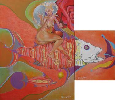 Original Figurative Erotic Paintings by Mykola Dzhychka