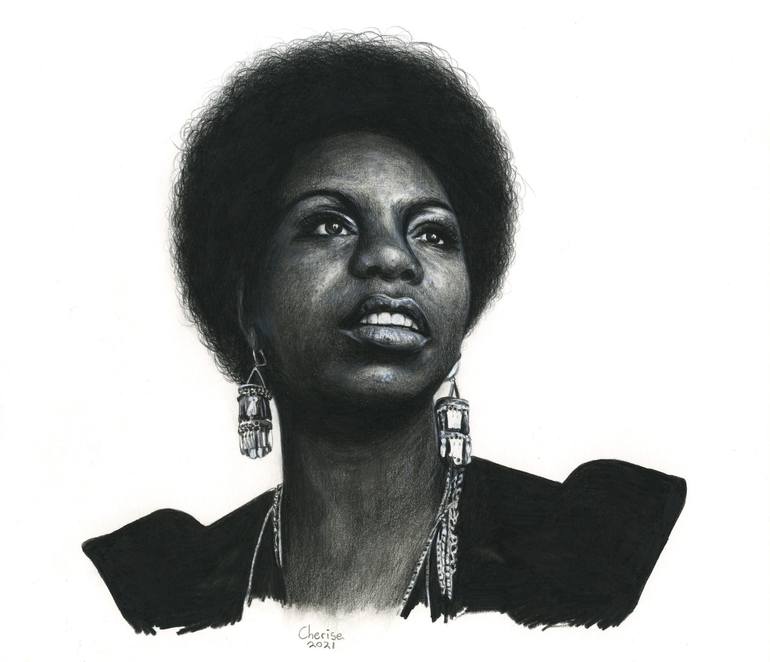 Nina Simone Drawing by Cherise Foster Saatchi Art