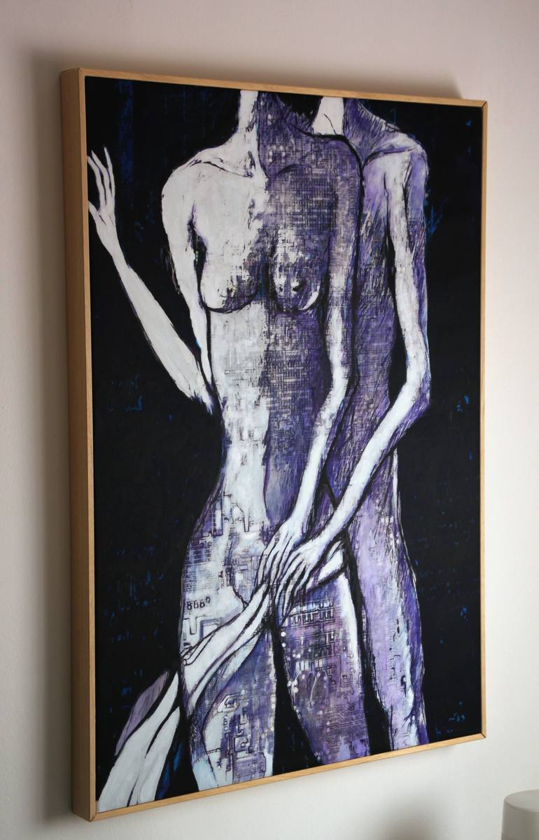 Original Expressionism Nude Painting by Alessandro Gambetti