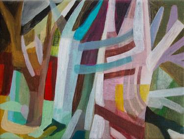Print of Abstract Tree Paintings by Julie Hendriks
