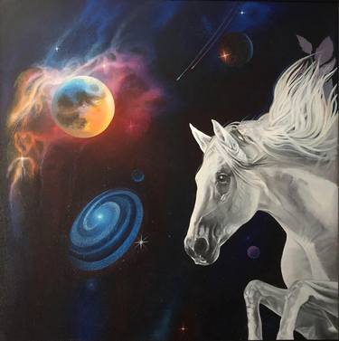 Print of Surrealism Horse Paintings by Alberto Quintero