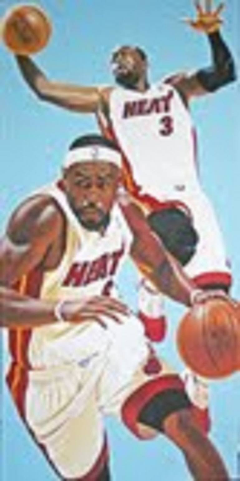 Miami Heat 2013 Nba Champs - Lebron Jame, Painting by Don Hall Art