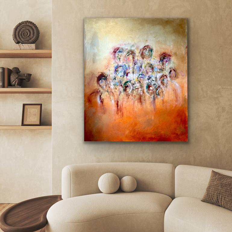 Original Abstract Expressionism People Painting by Sarah Millerton