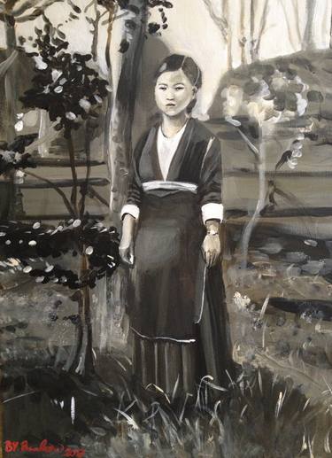 Print of Realism People Paintings by Brigitte Yoshiko Pruchnow