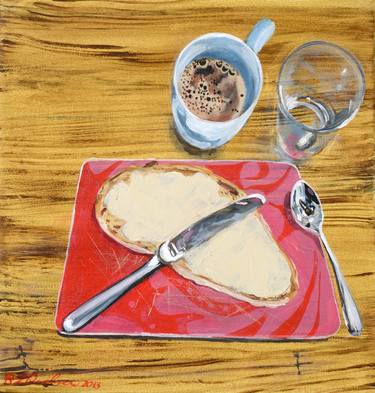 Print of Realism Food & Drink Paintings by Brigitte Yoshiko Pruchnow