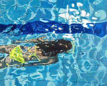 Print of Realism Water Paintings by Brigitte Yoshiko Pruchnow