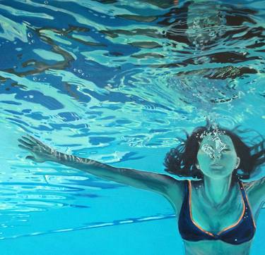 Print of Figurative Water Paintings by Brigitte Yoshiko Pruchnow