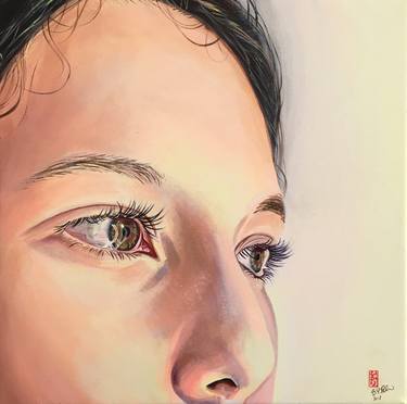 Print of Realism Portrait Paintings by Brigitte Yoshiko Pruchnow