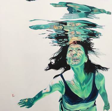 Print of Realism Water Paintings by Brigitte Yoshiko Pruchnow