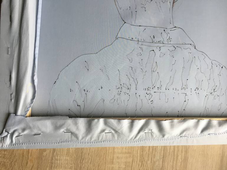 Original Realism People Painting by Brigitte Yoshiko Pruchnow