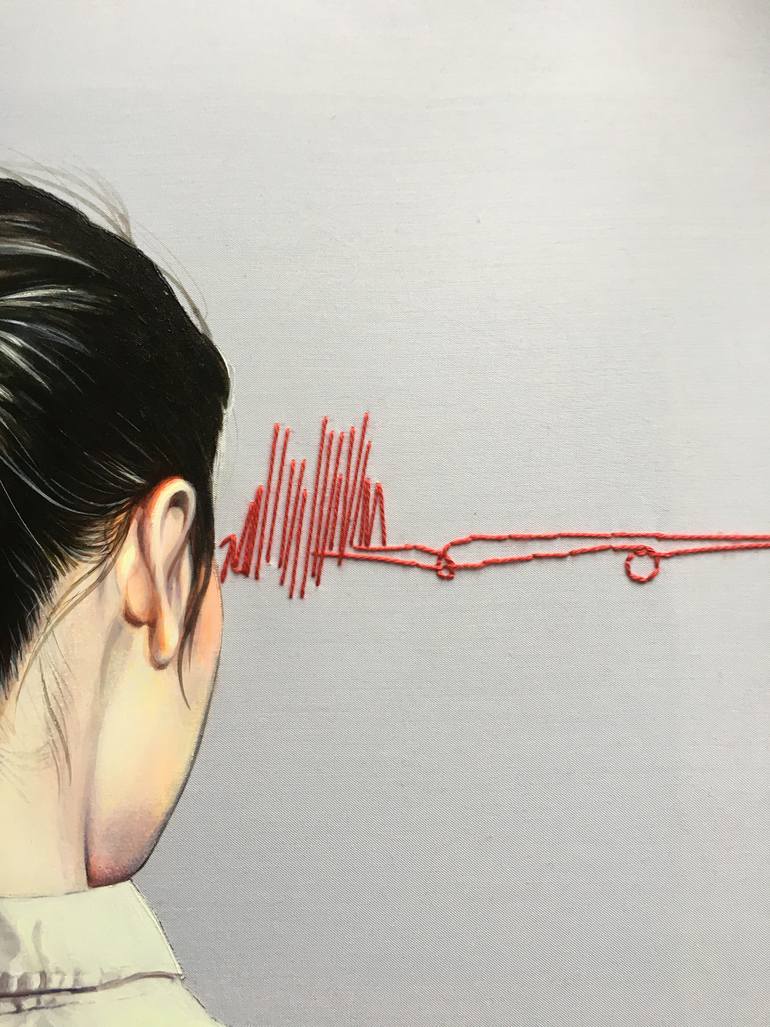 Original Realism People Painting by Brigitte Yoshiko Pruchnow