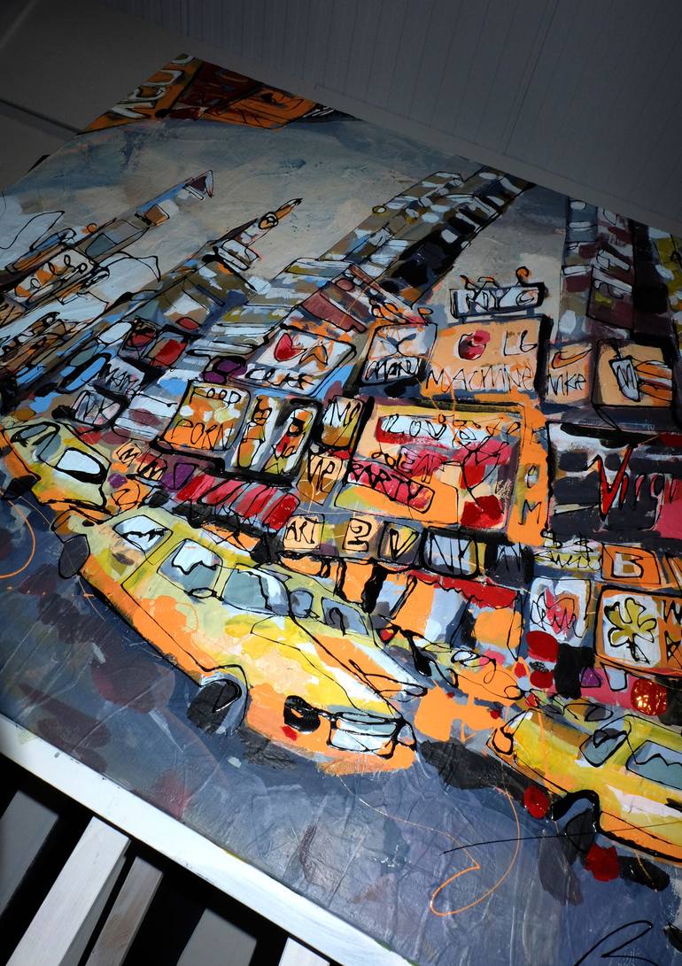 Original Expressionism Cities Painting by Marieke Bekke