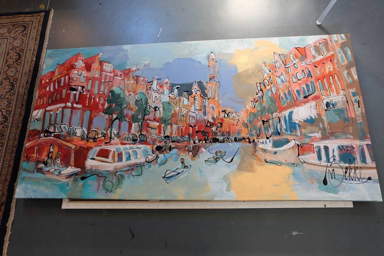 Original Figurative Cities Painting by Marieke Bekke