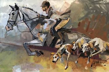 Print of Abstract Expressionism Horse Paintings by Marieke Bekke