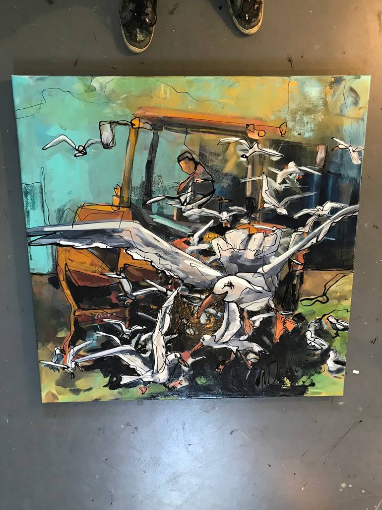 Original Figurative Landscape Painting by Marieke Bekke