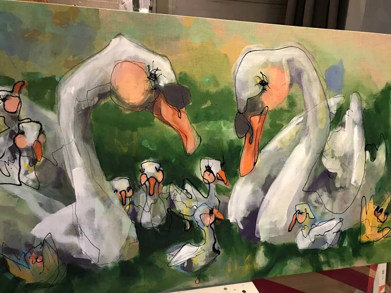 Original Impressionism Animal Painting by Marieke Bekke